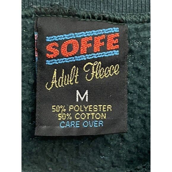 Vintage Soffe Sweatshirt Mens Large Green Annunciation Pullover Fleece.   R - Picture 3 of 3